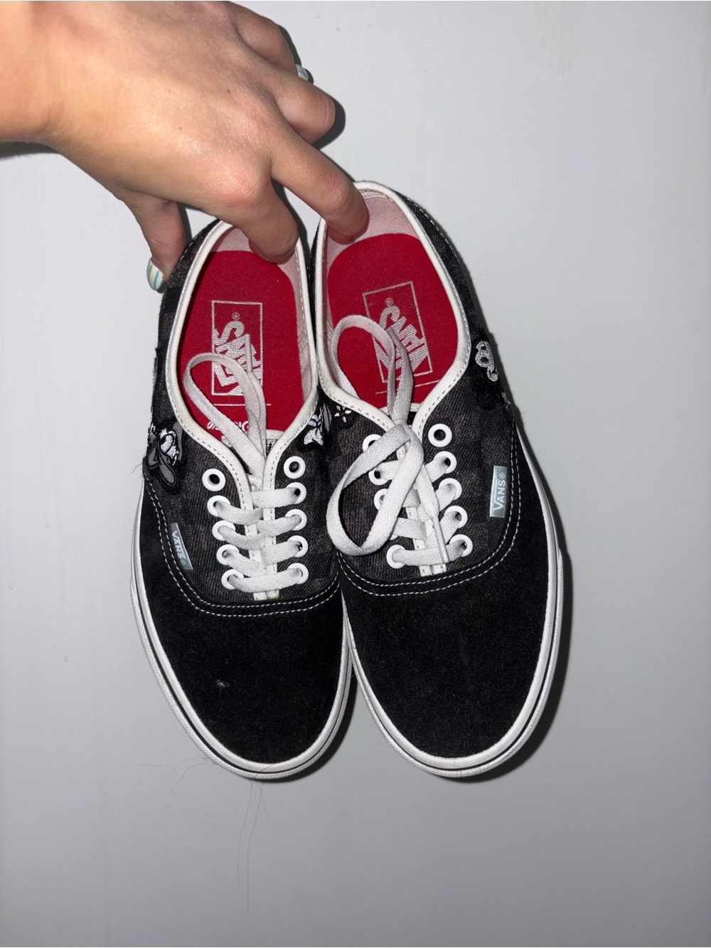 Vans Disney 100th Anniversary Low-Top Sneakers with White Laces and Red Insole
